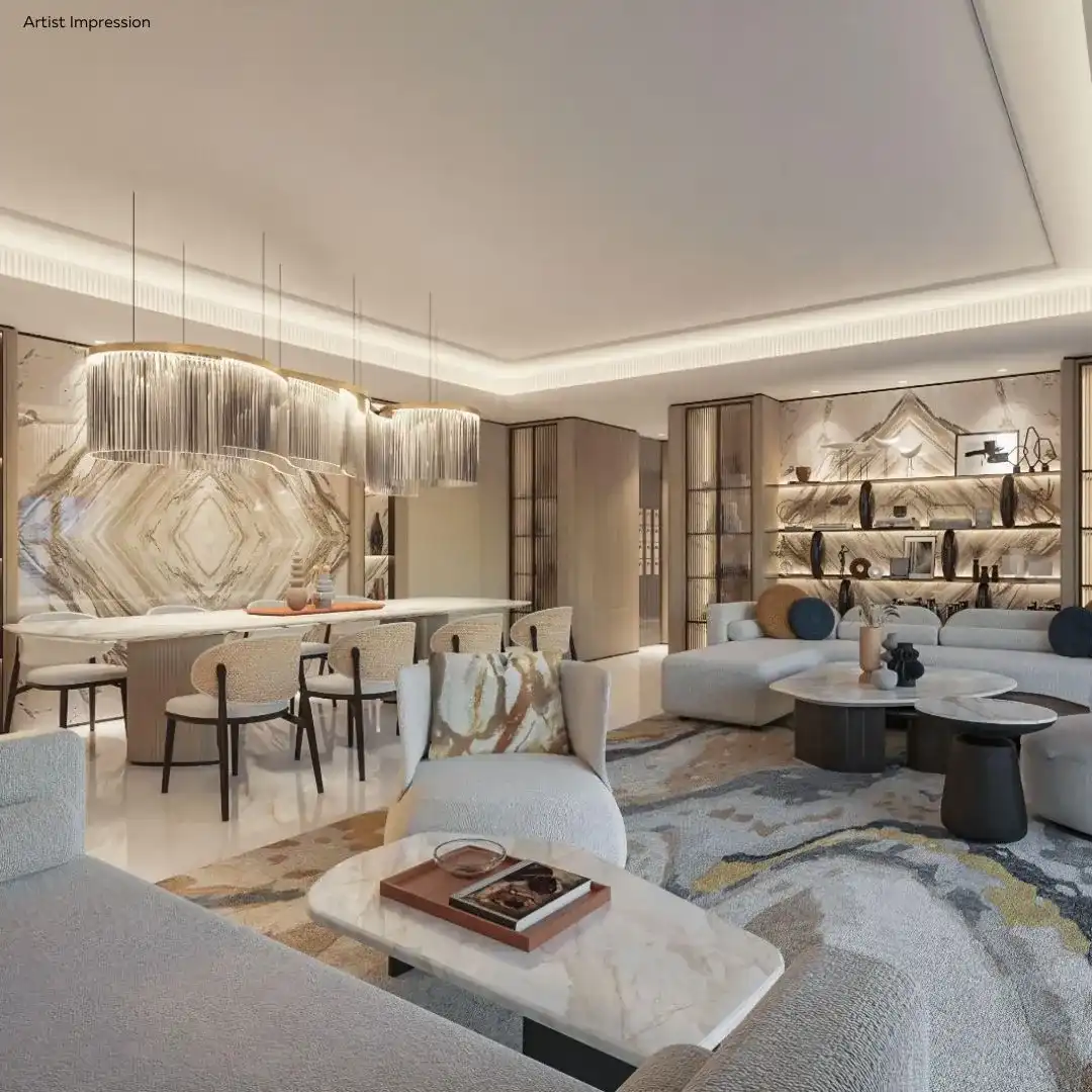 Modern living room with TV unit